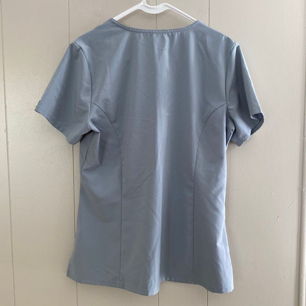 Dickies EDS Essentials Gray Scrub Set Size M Stretch Medical Uniform Top & Pants